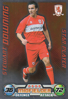 Stewart Downing Middlesbrough 2008/09 Topps Match Attax Star Player #216